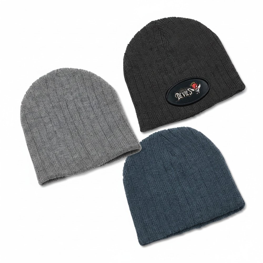 Custom Embroidered Beanies | Heathered Cable Knit
