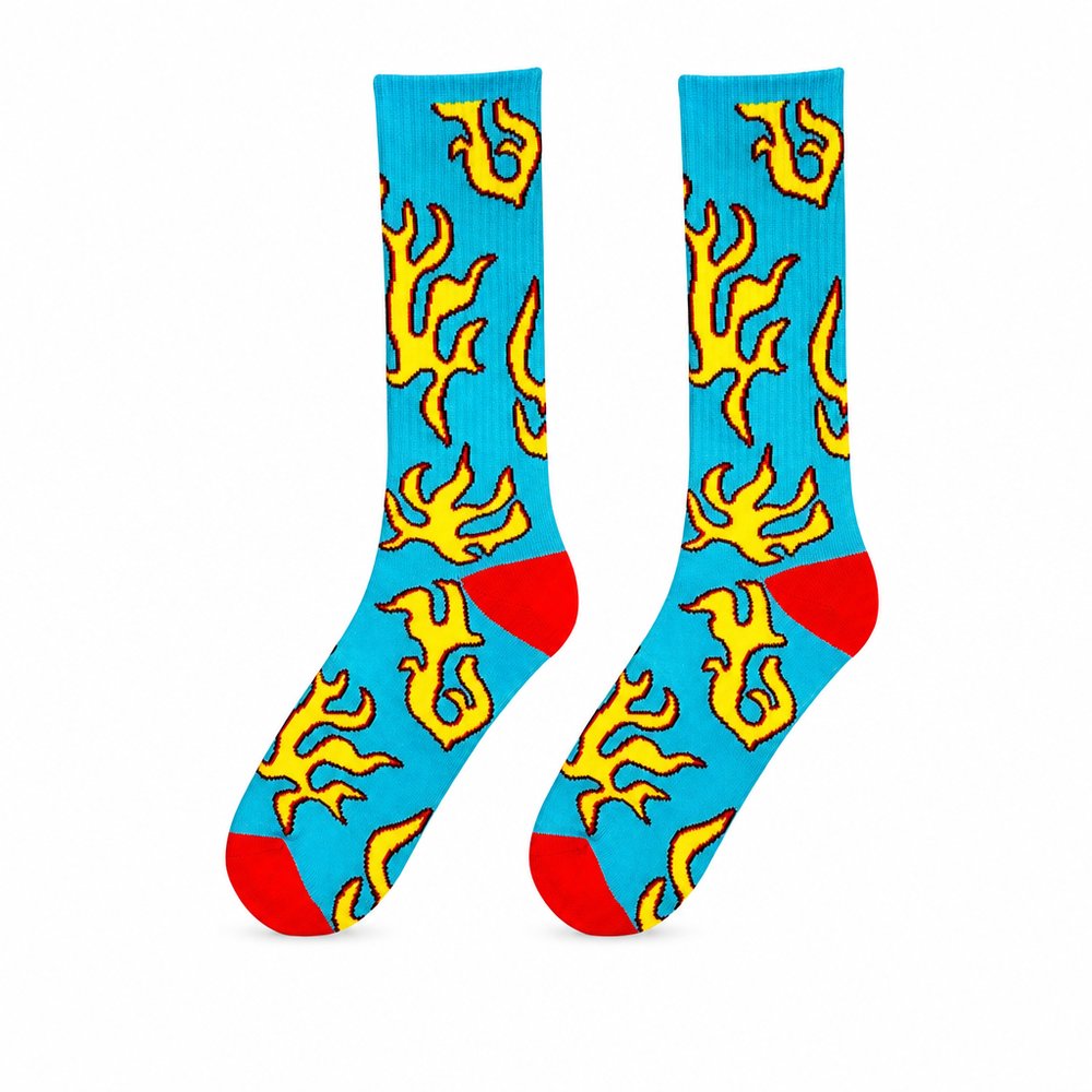Custom Branded Socks — Yarn-Dyed Cotton Crew