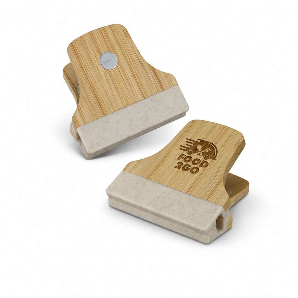 Magnetic Bamboo Clip — Branded Eco Fridge Clip