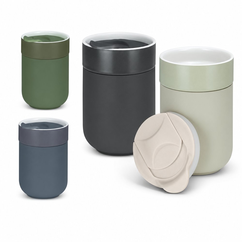 Branded Ceramic Reusable Coffee Cup 300ml