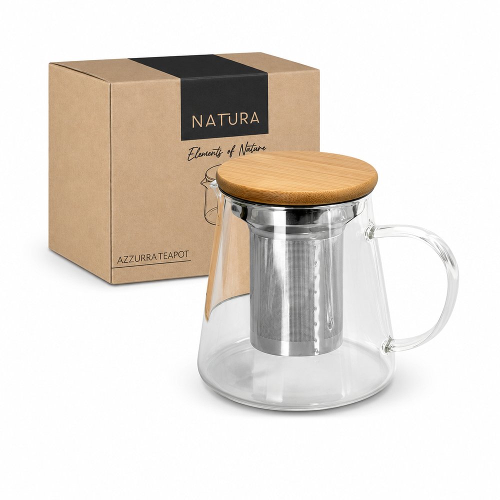 Glass Teapot with Infuser & Bamboo Lid 460ml