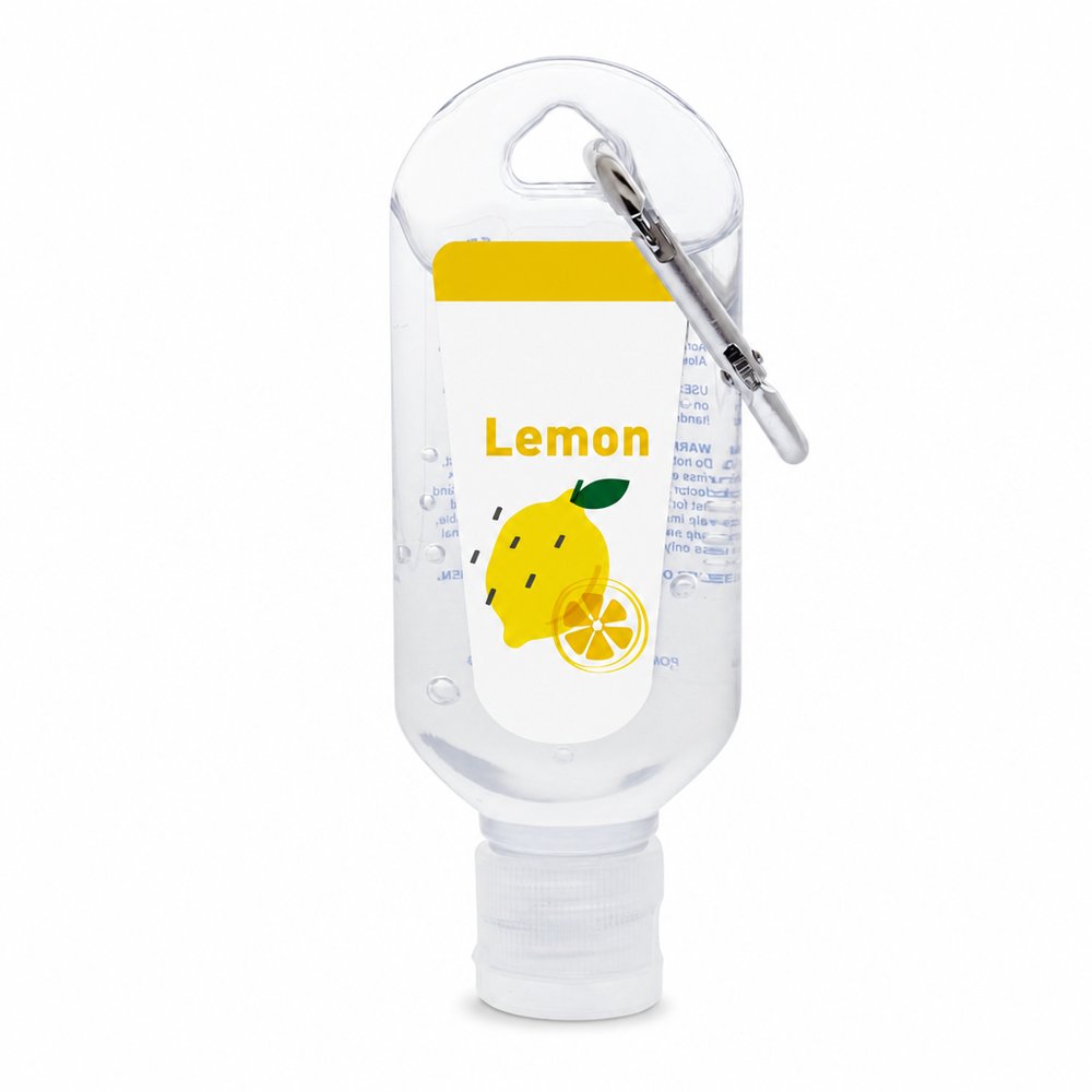 Lemon Hand Sanitiser with Carabiner Clip