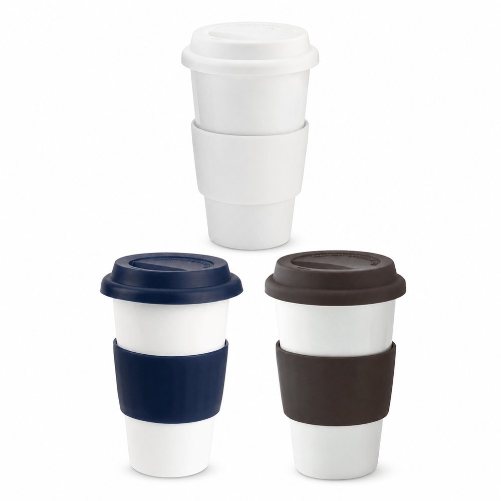 Double-Wall Ceramic Coffee Mug 300ml