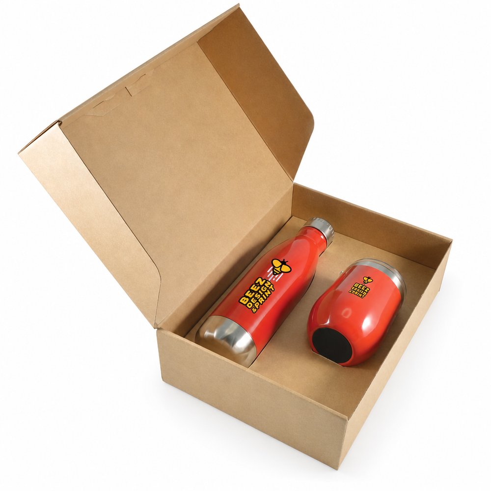 Pura Cardboard Gift Set — Bottle & Cup Duo