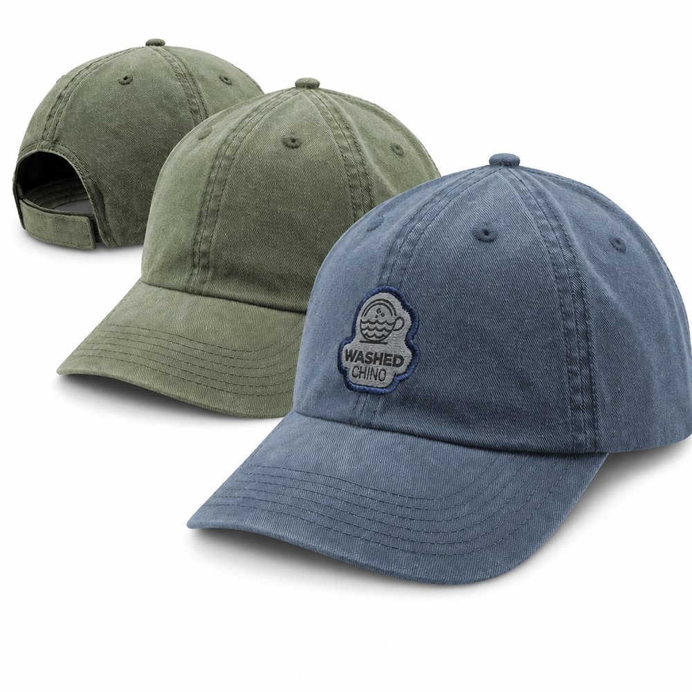 Washed Chino Cotton Twill Cap