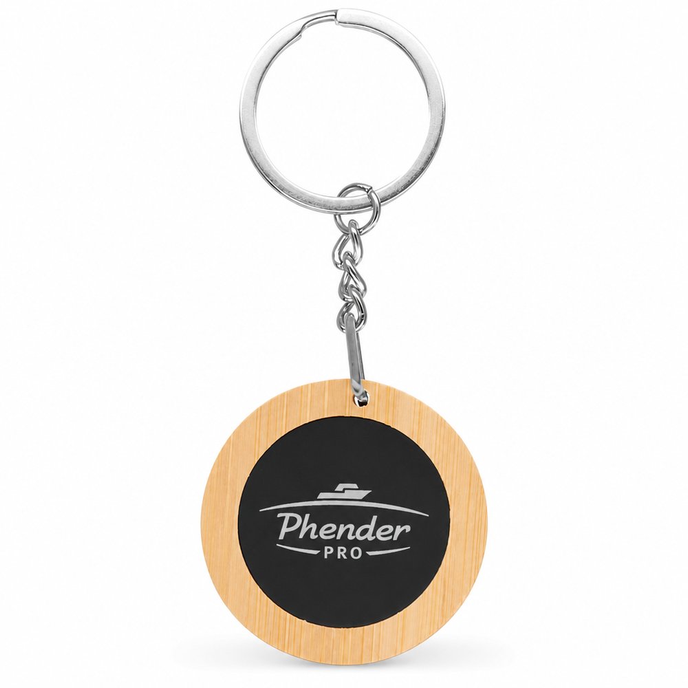 Mirage Round Bamboo Keyring