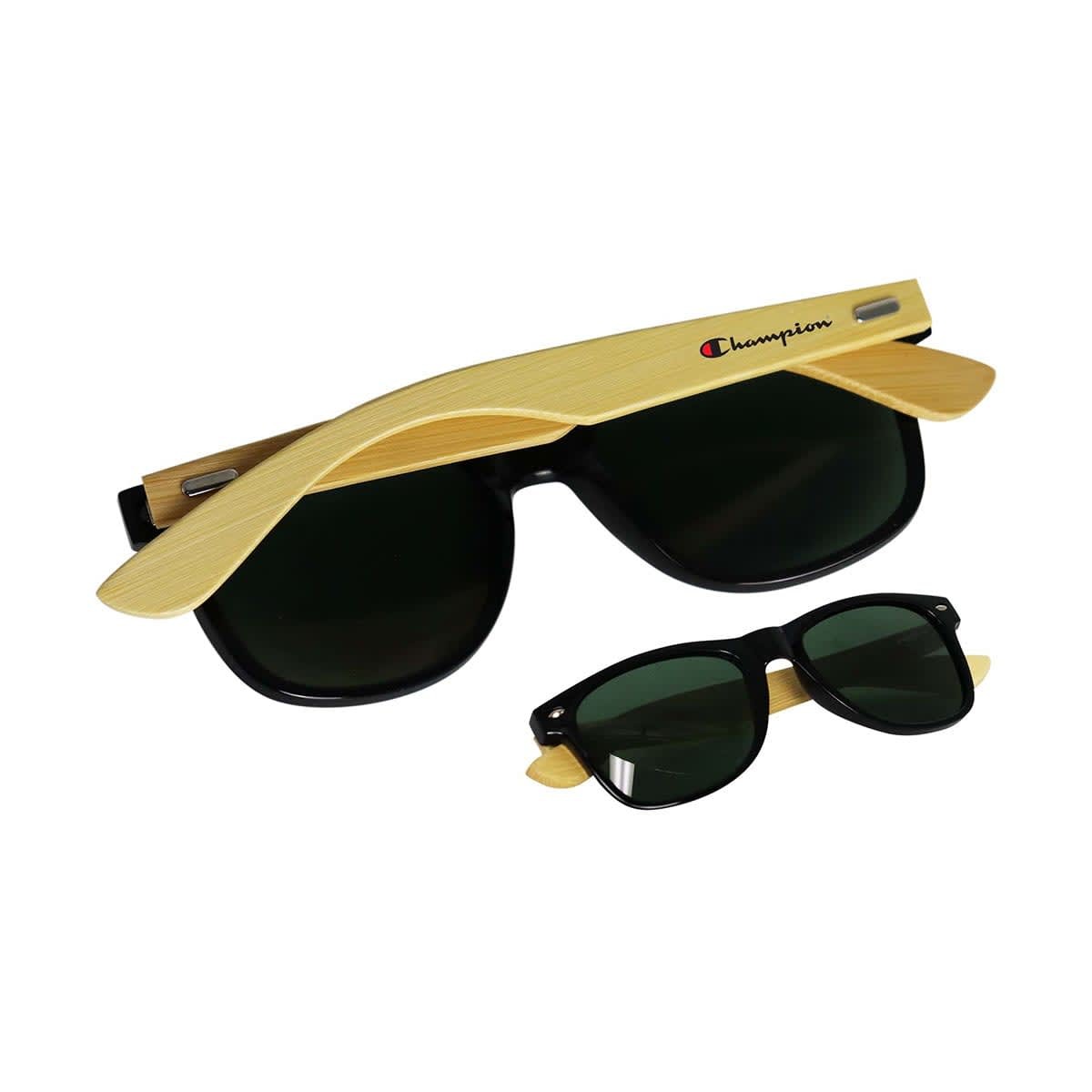 Bamboo Arm Sunglasses with Tinted Lenses