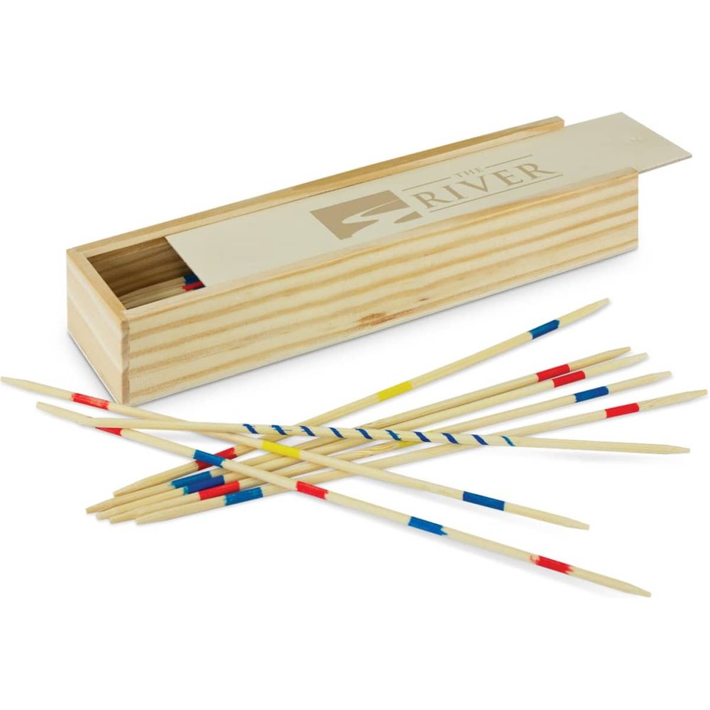 Pick Up Sticks Game in Wooden Box