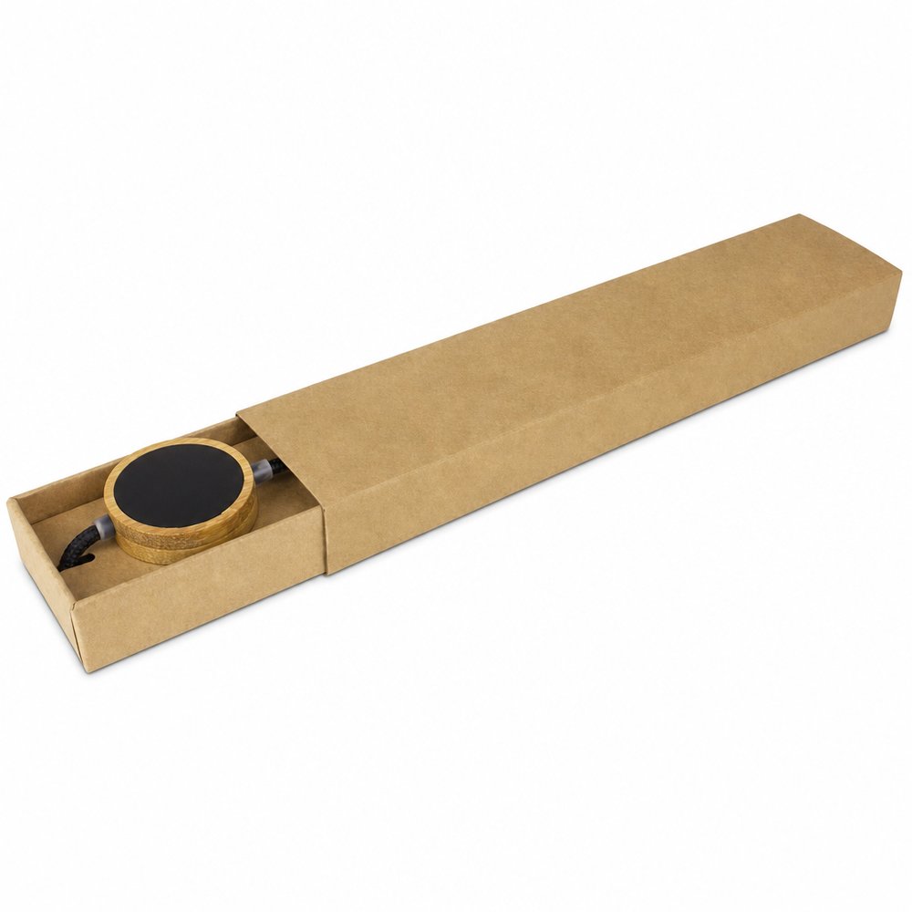 Kraft Sliding Gift Box with Engraved Logo
