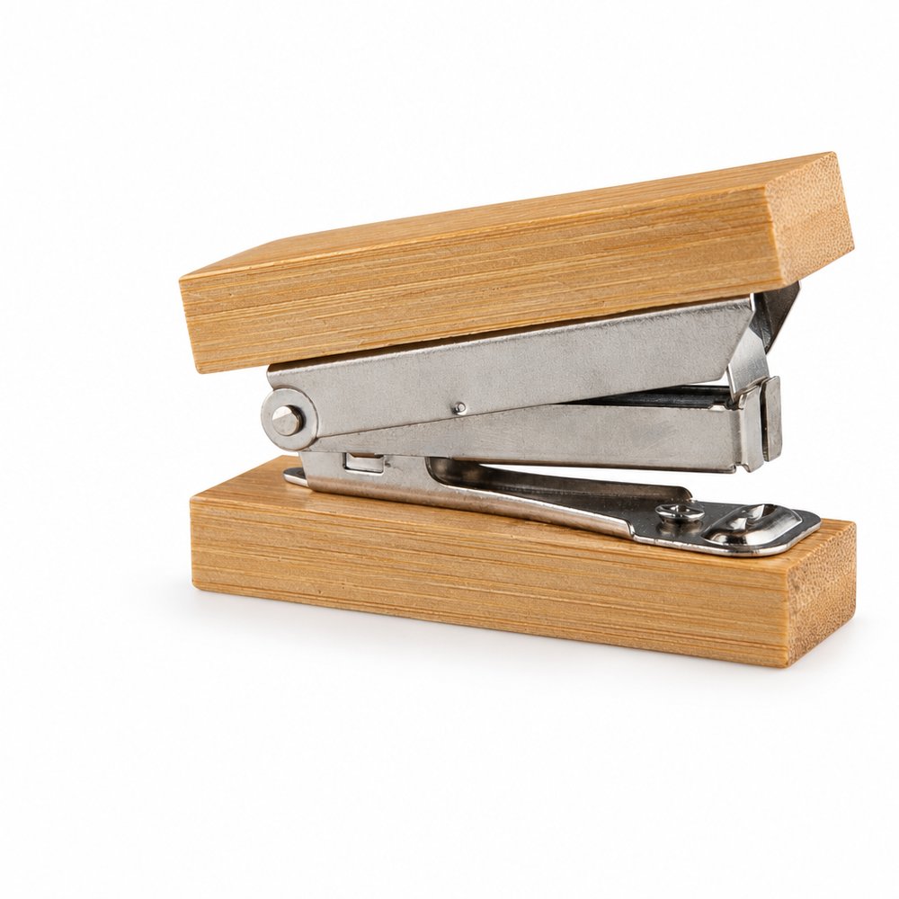 Bamboo Desk Stapler with Laser Engraving