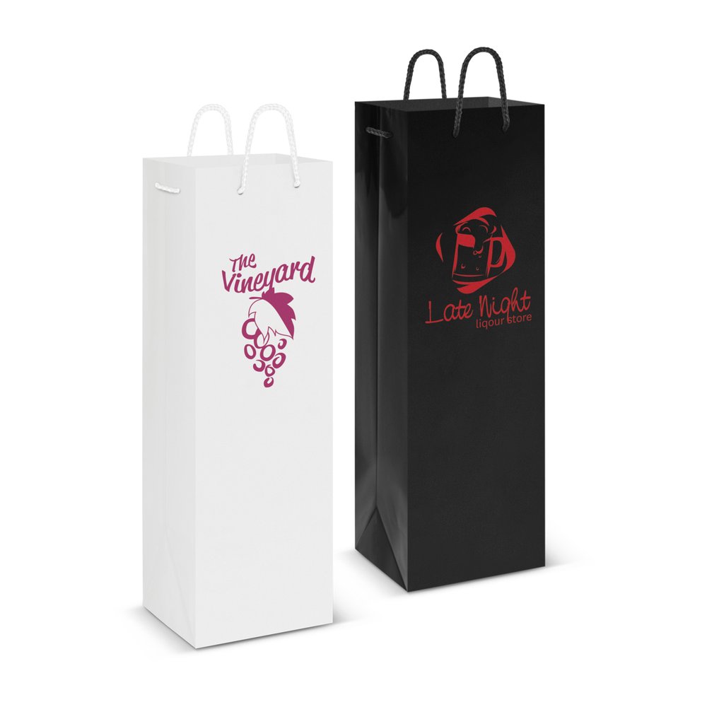 Gloss Laminated Wine Bottle Bag