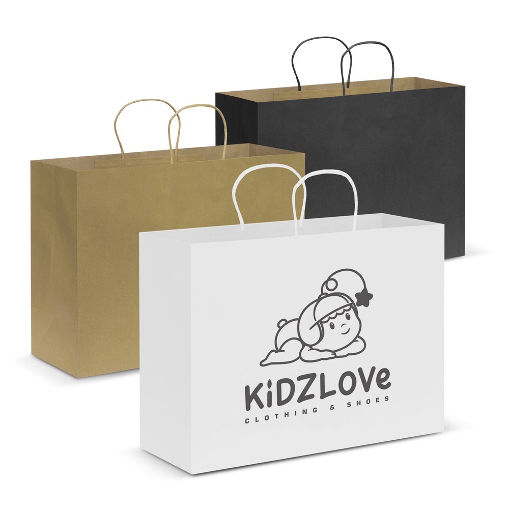 Extra Large Kraft Paper Carry Bag with Rope Handles