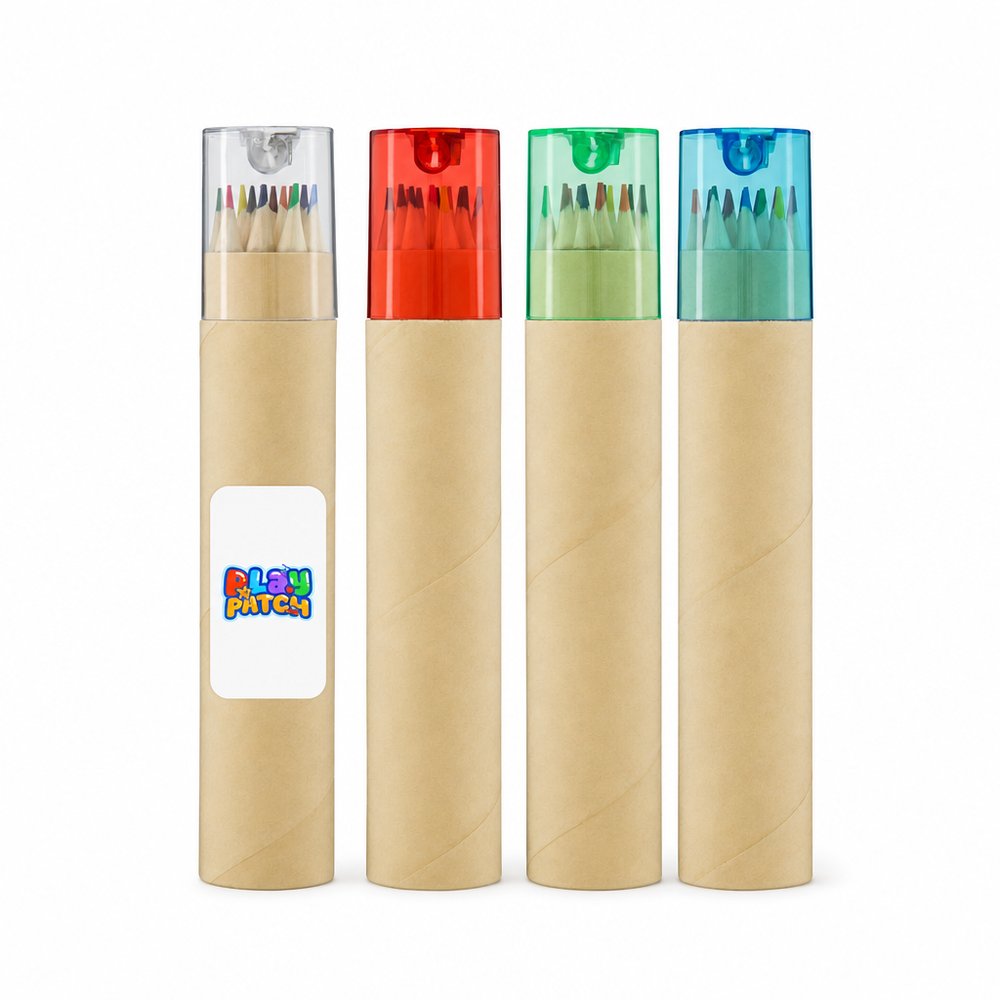 Colouroo Coloured Pencil Tube with Sharpener Lid
