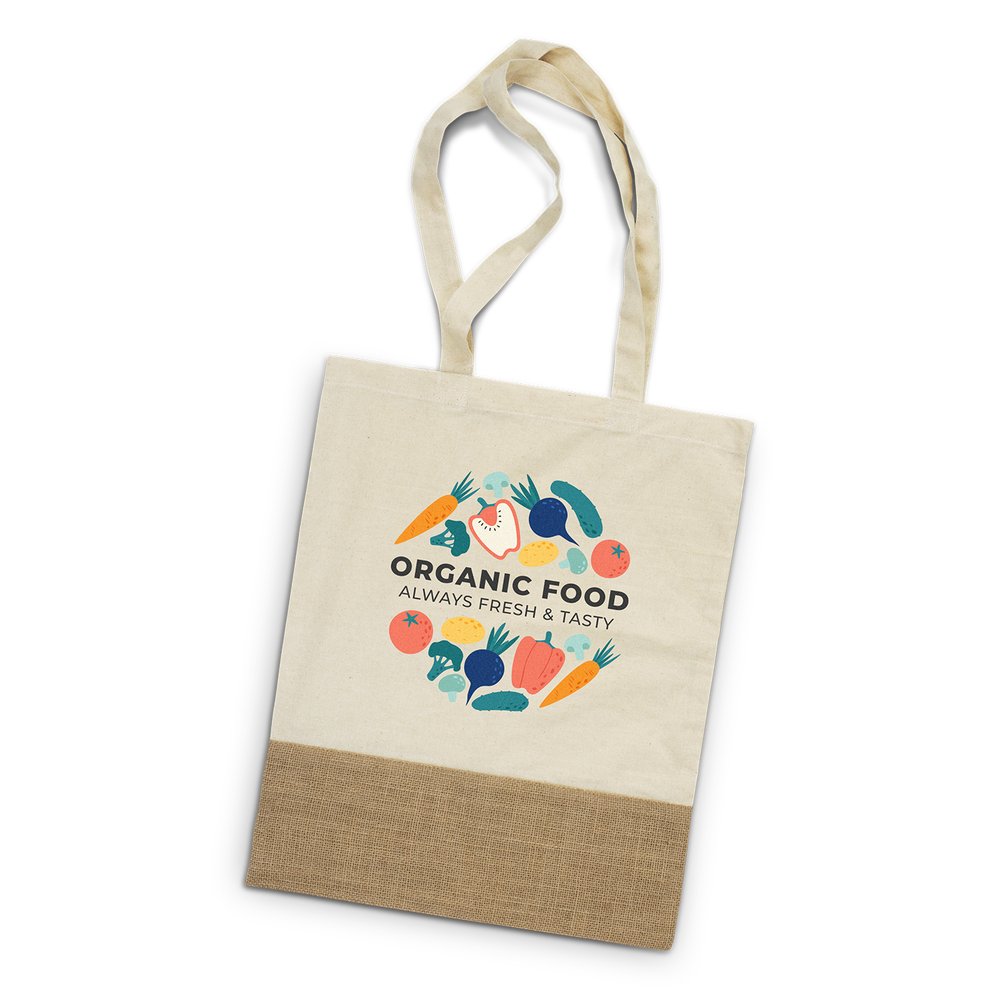 Cotton Jute Blend Tote Bag