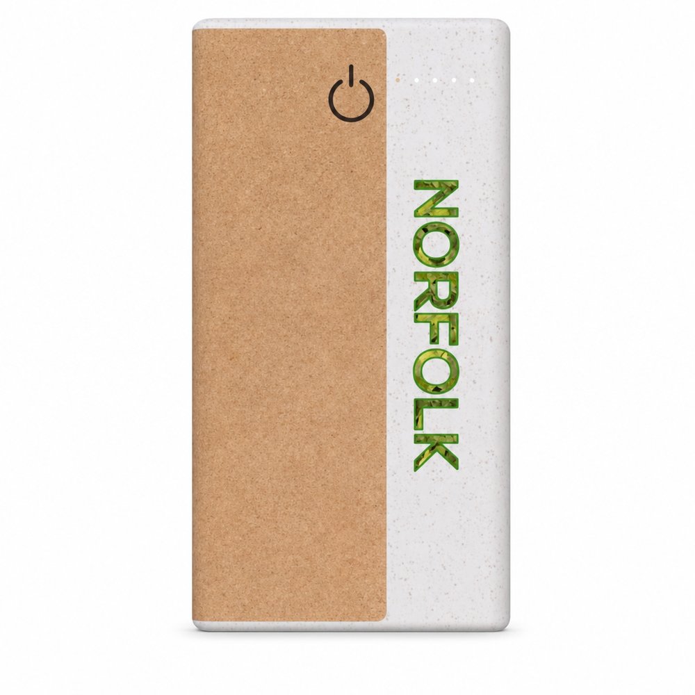 Norfolk Wireless Power Bank in Wheat Straw & Cork