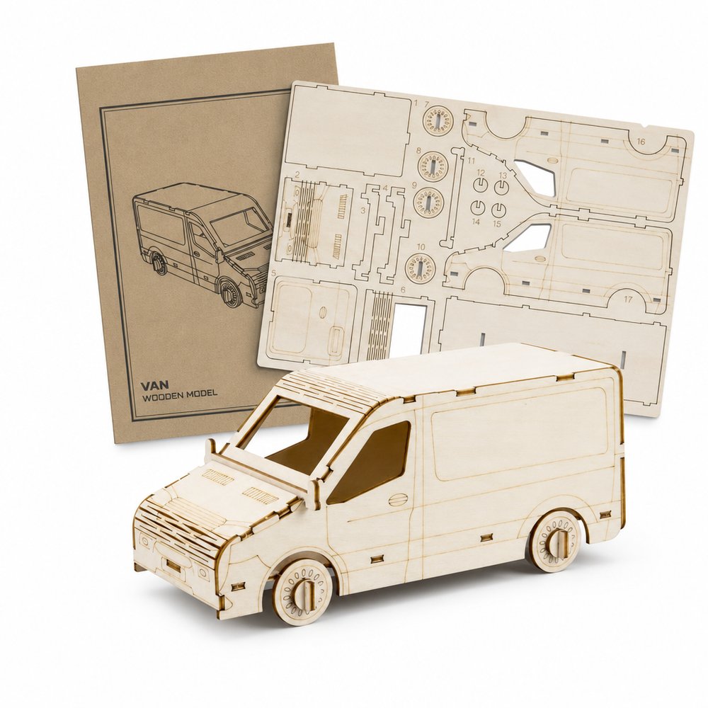 Wooden Van Model Kit — Eco Corporate Gift