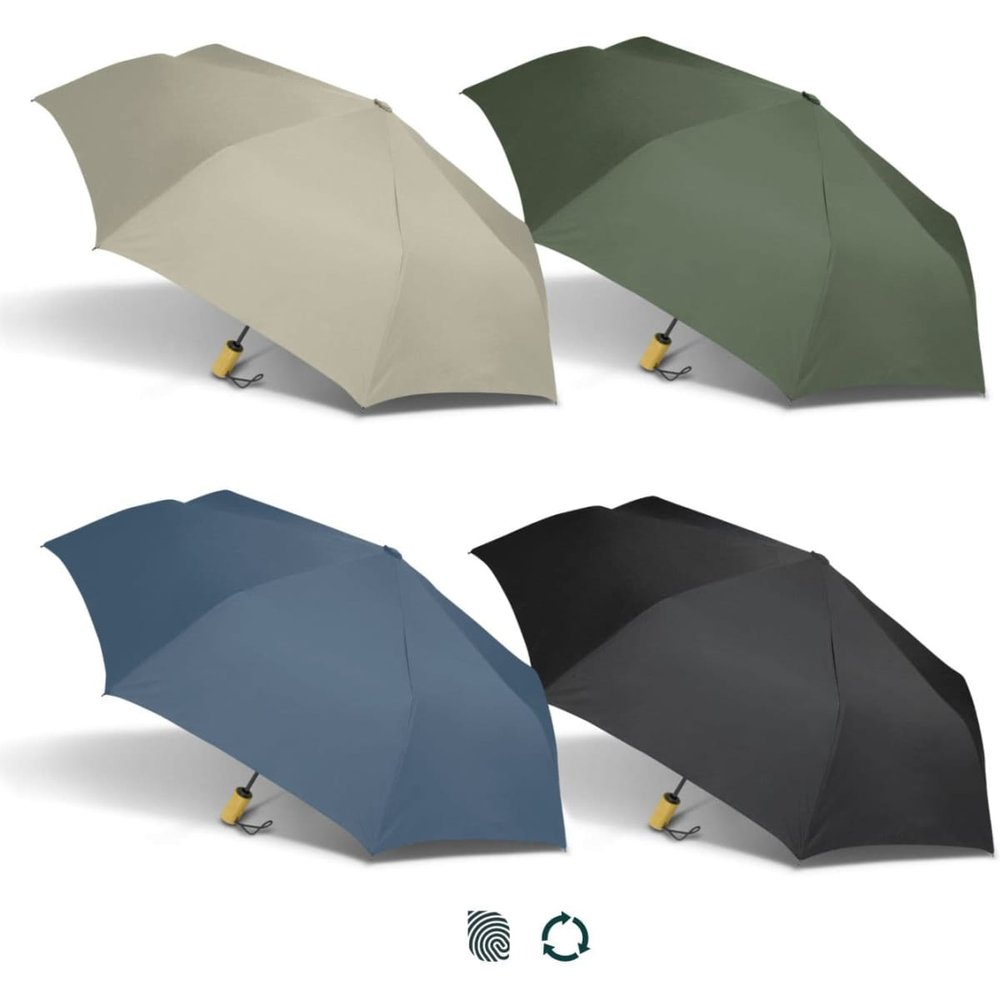 RPET Compact Umbrella with Oak Handle