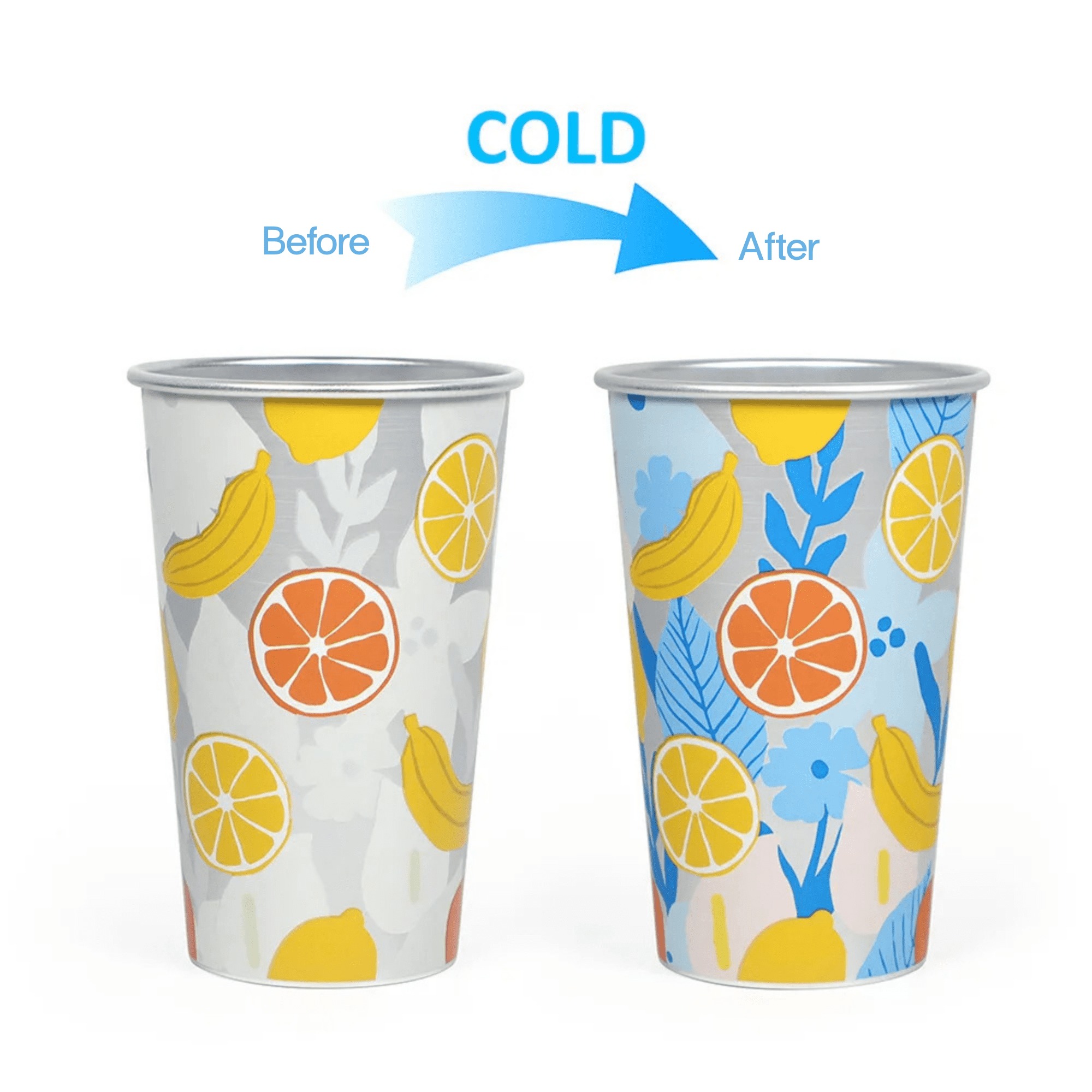 Colour Changing Aluminium Cup