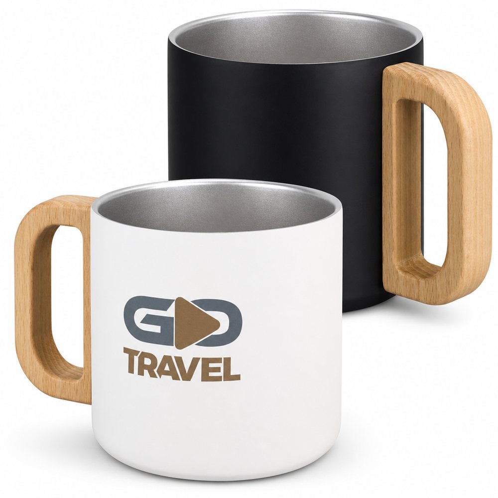 Wilde Vacuum Mug with Beech Wood Handle
