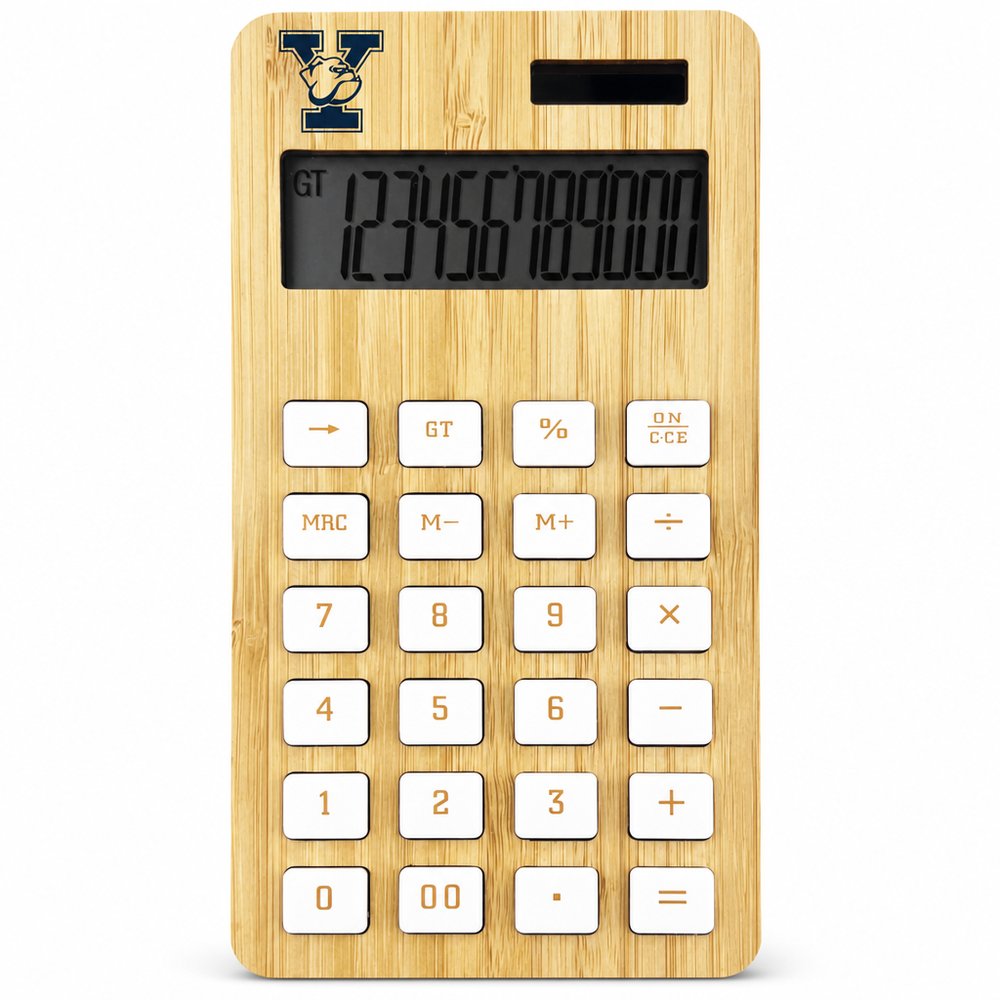 Bamboo Calculator with Dual Solar Power