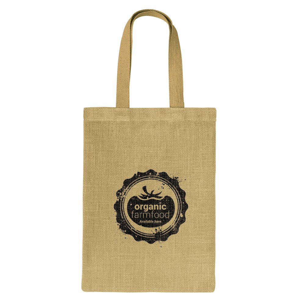 Natural Jute Tote with Cotton Handles