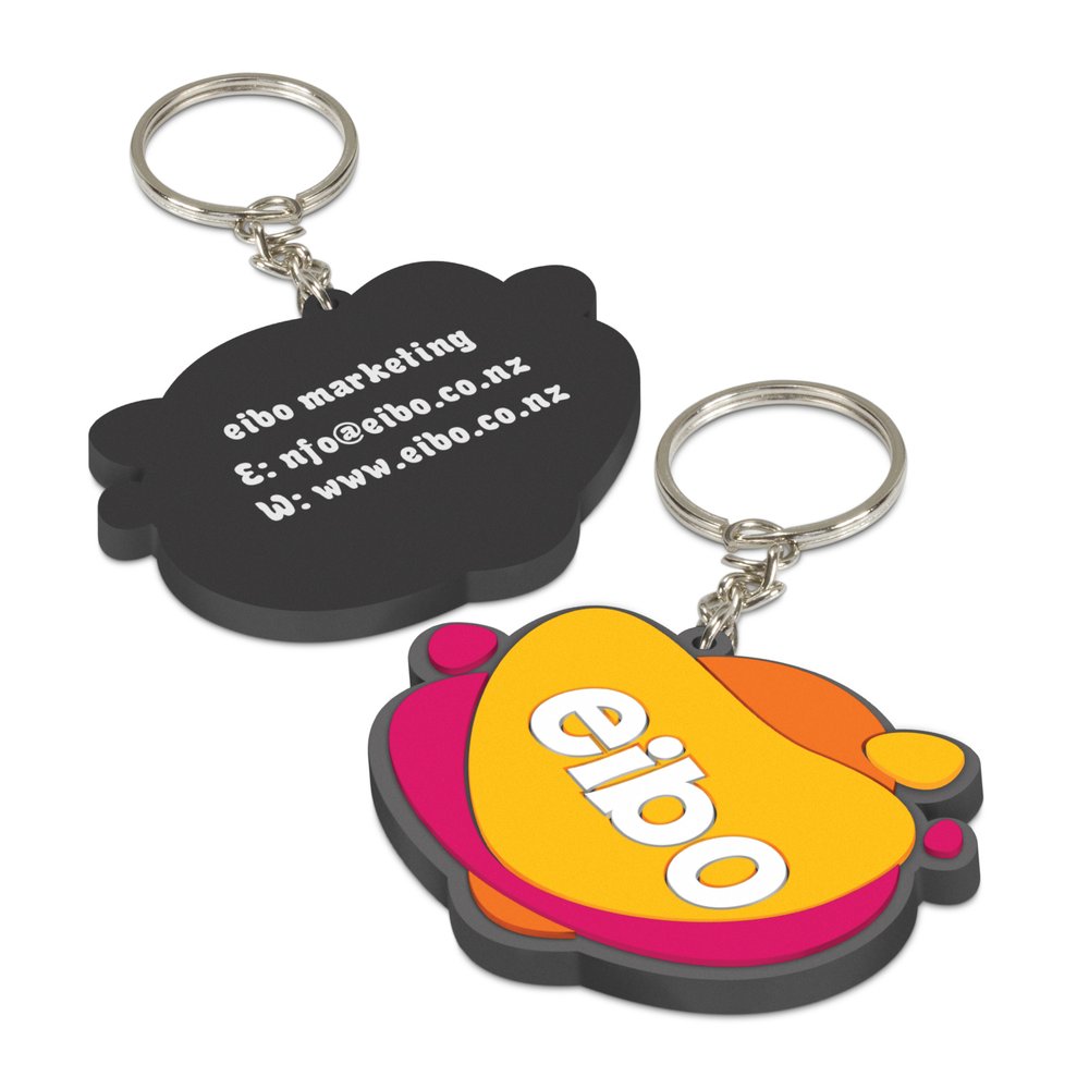 Custom Moulded PVC Keyring Single-Sided