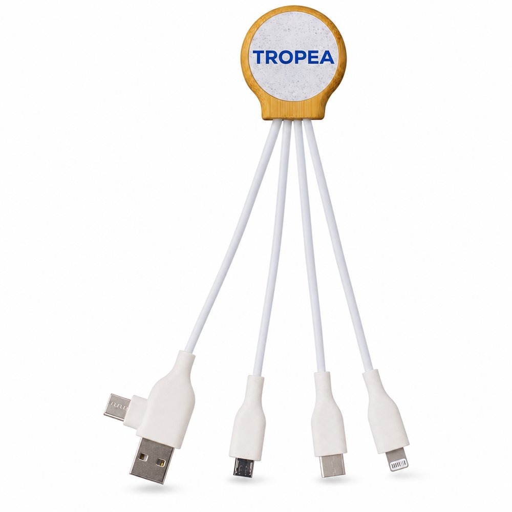 Tropea Eco Charging Cable with Bamboo Casing