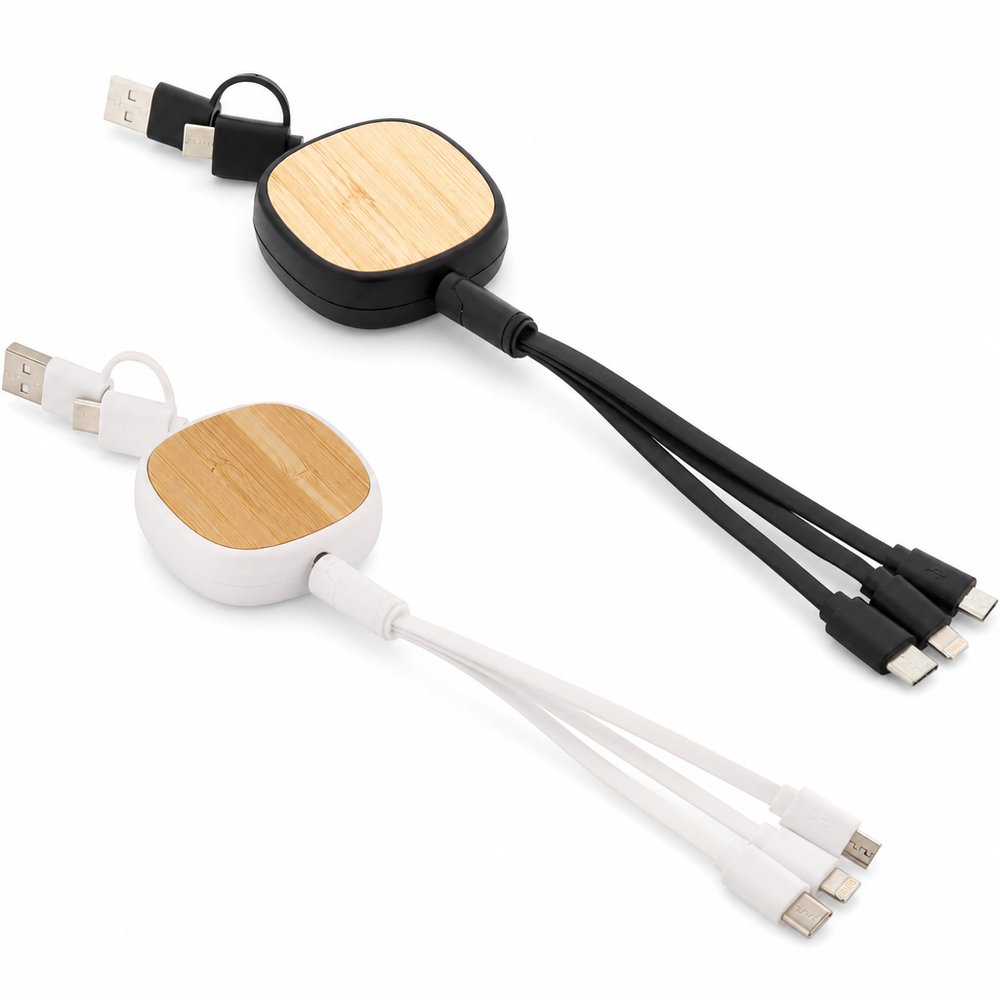 Nova Telescopic Bamboo Charging Cable