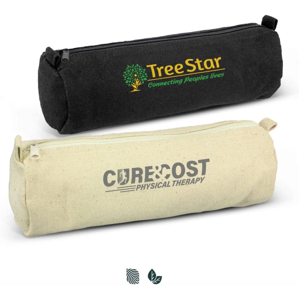 Tutor Cotton Canvas Round Pencil Case