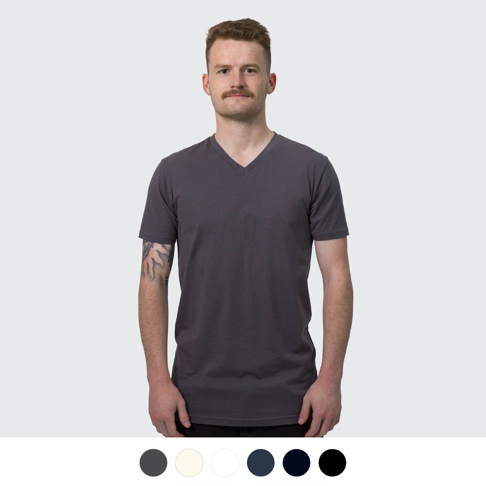 Viva Men's Midweight Cotton V-Neck T-Shirt
