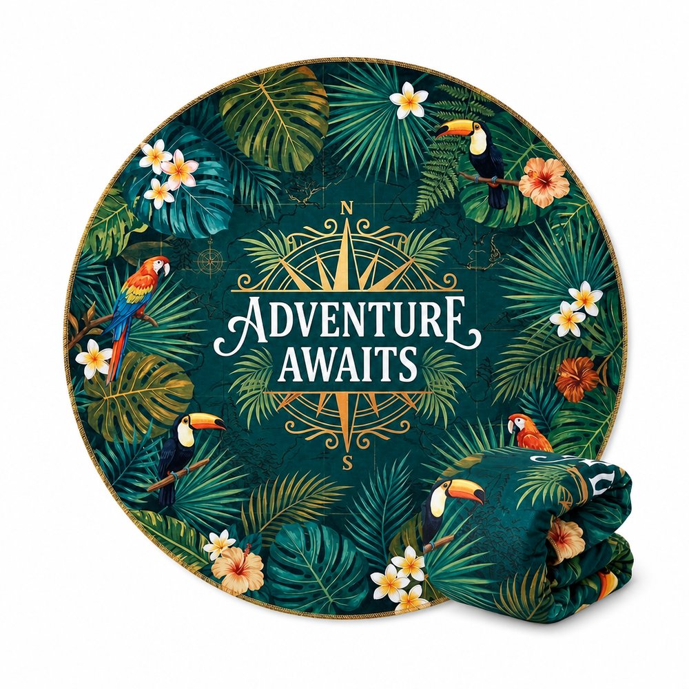 Bronte Round Beach Towel 150cm Sublimated