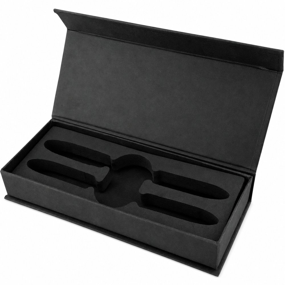 Double Presenter Matte Black Pen Gift Box