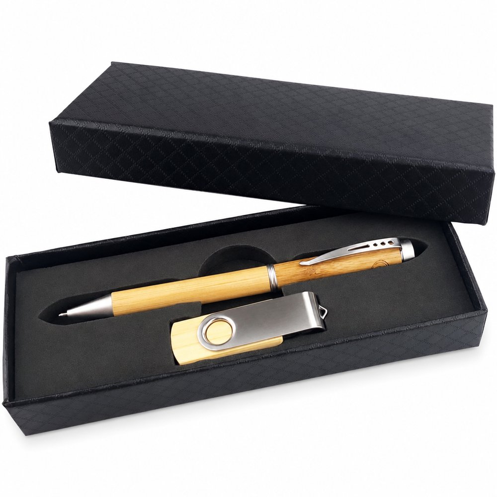 Dotti Bamboo Pen & USB Gift Set