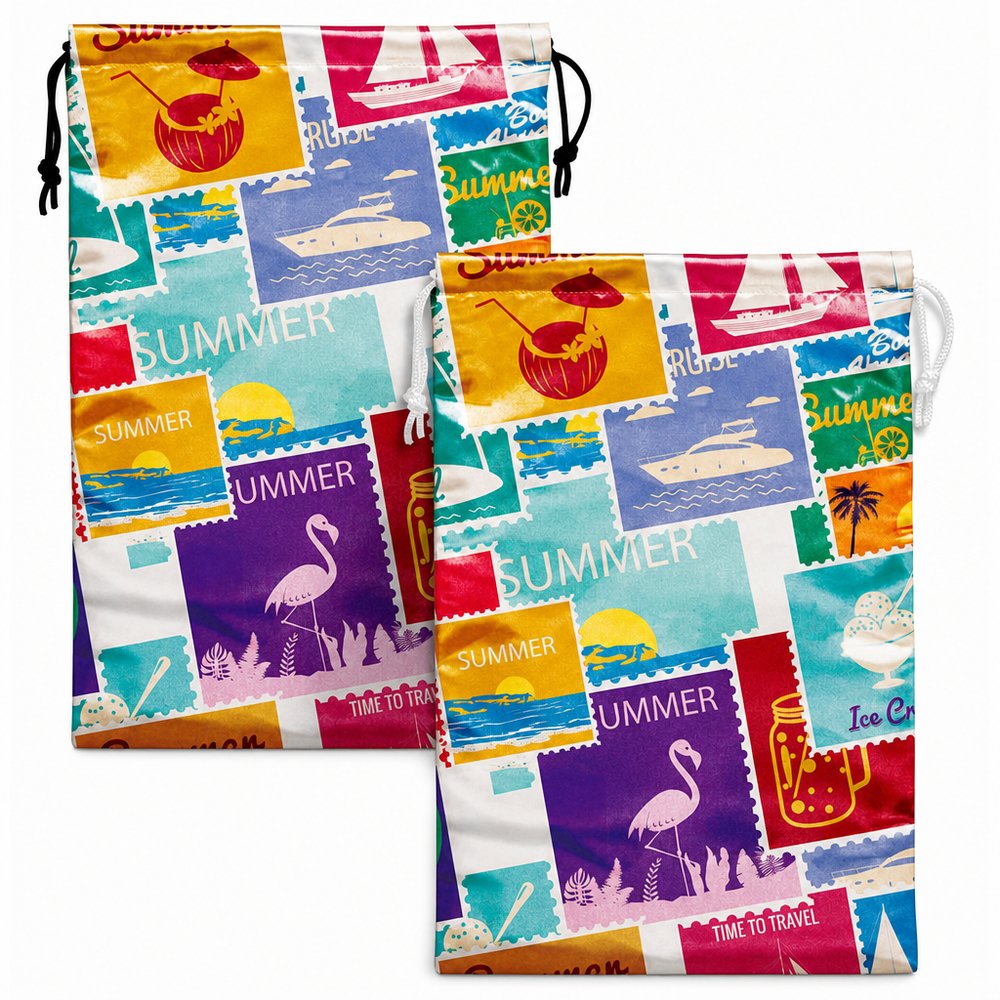 Satin Drawstring Gift Bag — Large