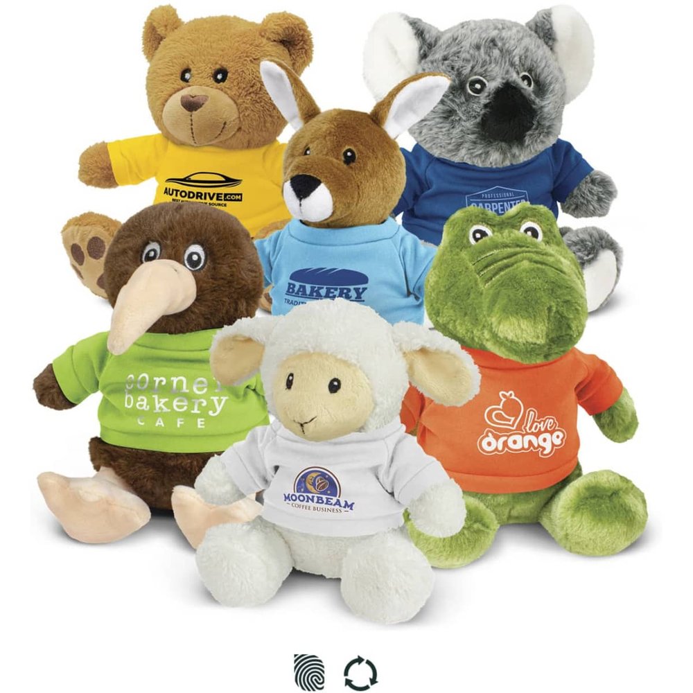 Assorted Plush Toy Menagerie with Branded Tee