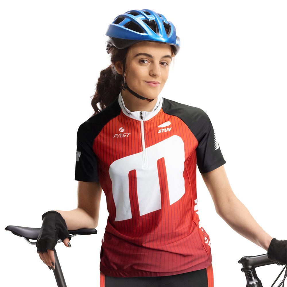 Womens Performance Cycling Jersey with Reflective Strip