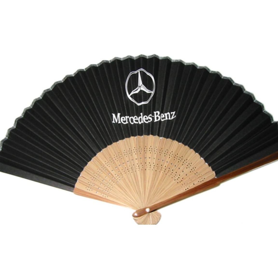 Mercedes-Benz Black folding fan with three-pointed star produced by Sense2
